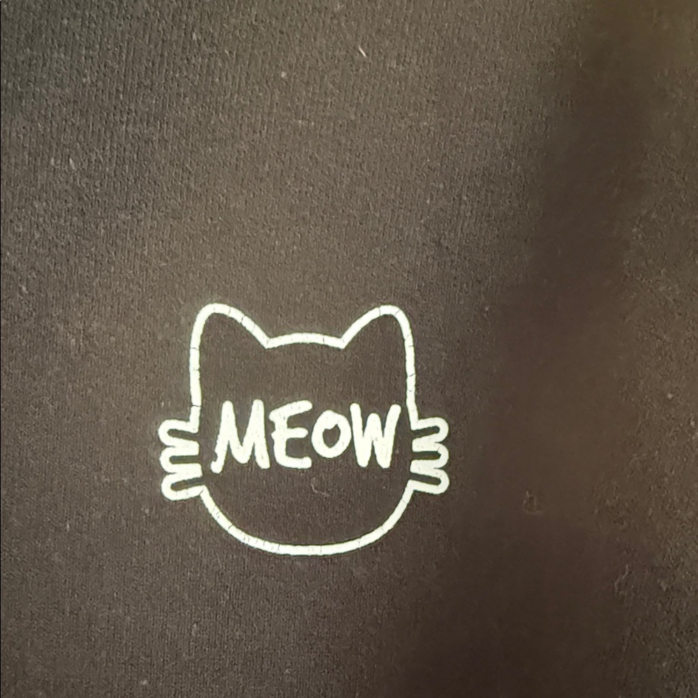 Gildan Black Hoodie with Cat Meow logo - Picture 4 of 6